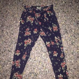 Blue Floral Pants